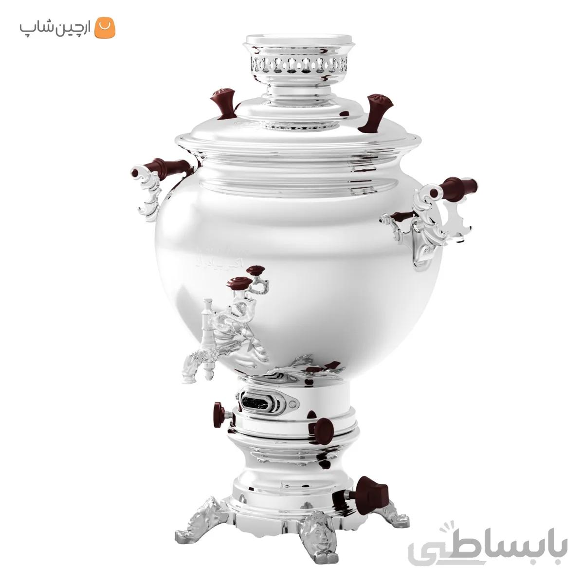 سماور گازی ترموکوبل دار اکبربرادران طرح زغالی مدل 2016