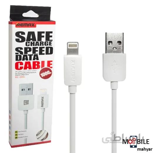 کابل تبدیل USB به لایتنینگ ریمکس مدل RC-006i به طول 1 متر