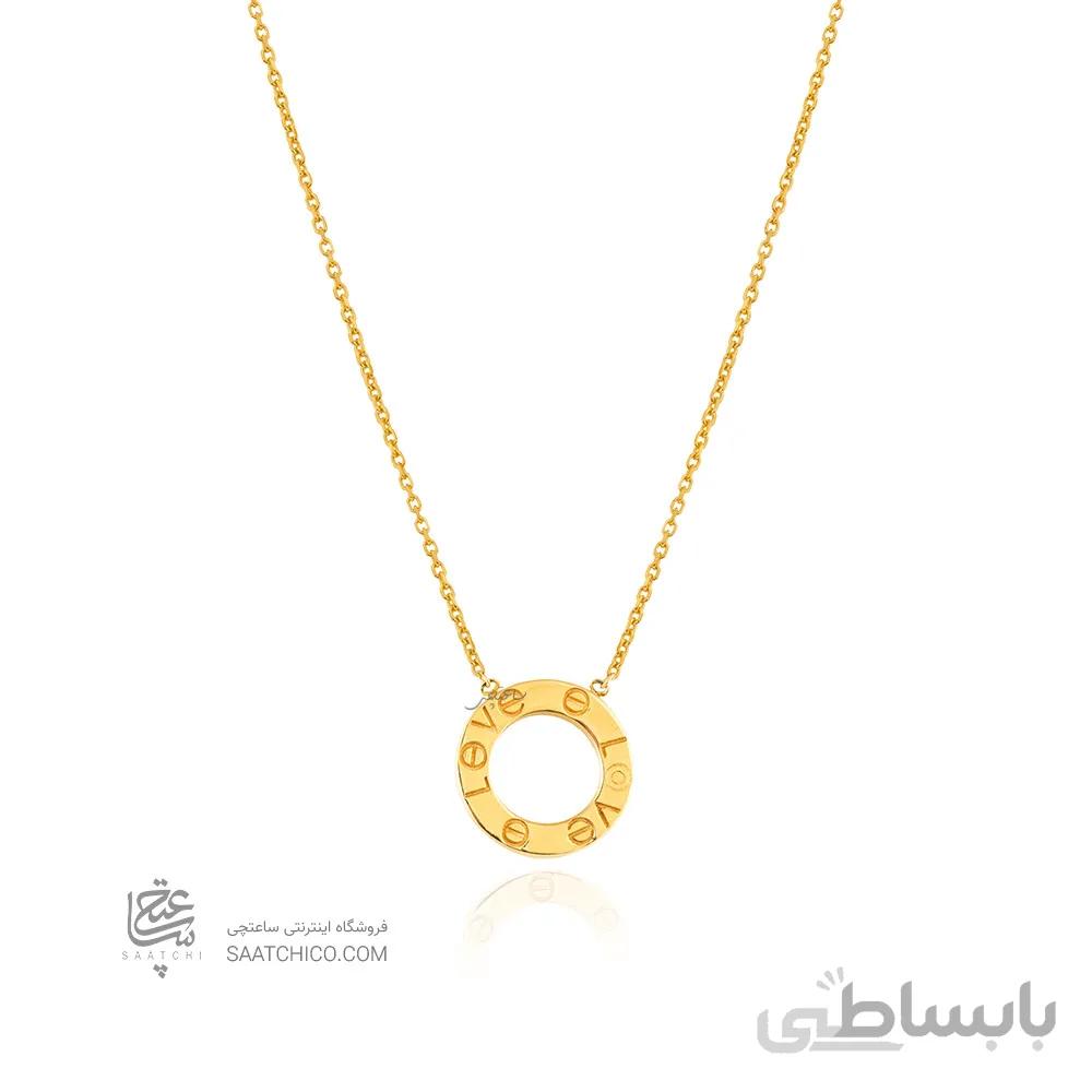 گردنبند طلا طرح LOVE کارتیه کد CN496