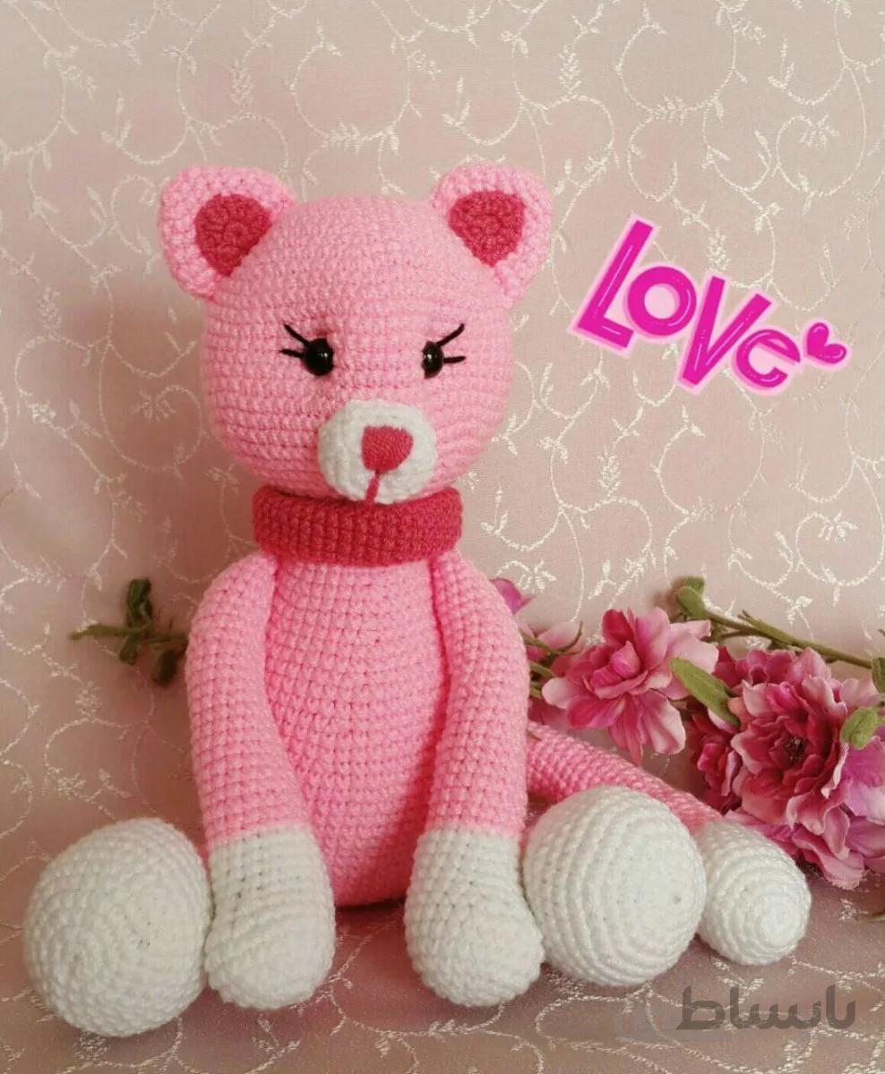 عروسک کاموایی گربه ی ملوس (کد238)