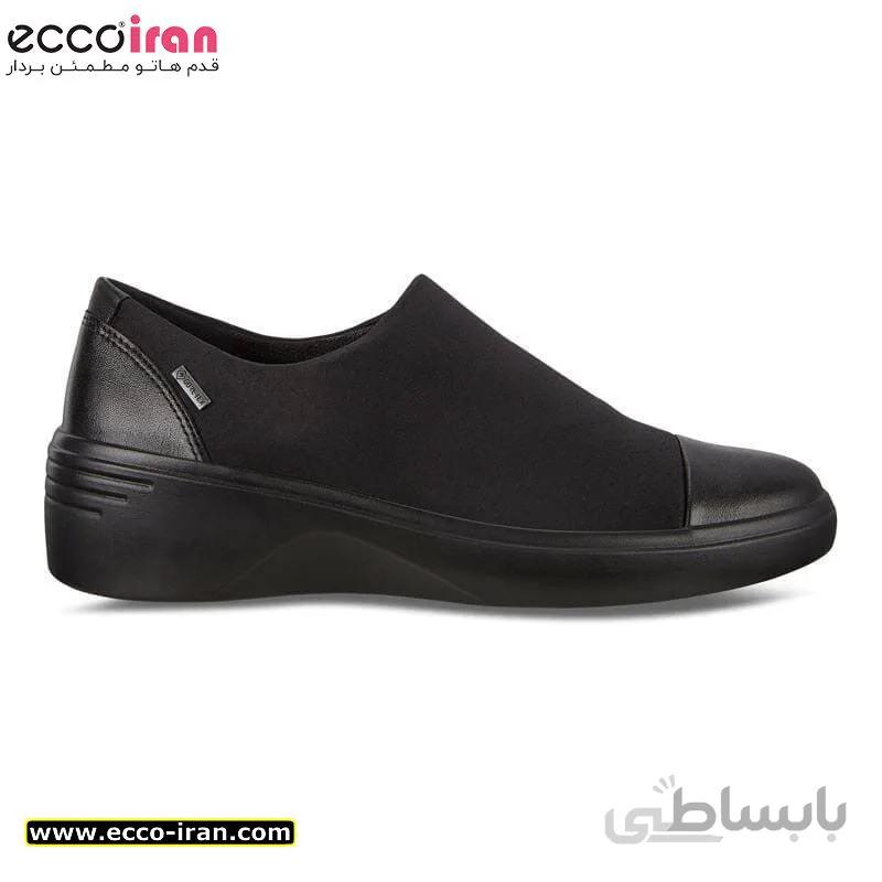 کفش زنانه اکو اصل مدل ECCO SOFT 7 WEDGE W BLACK/BLACK