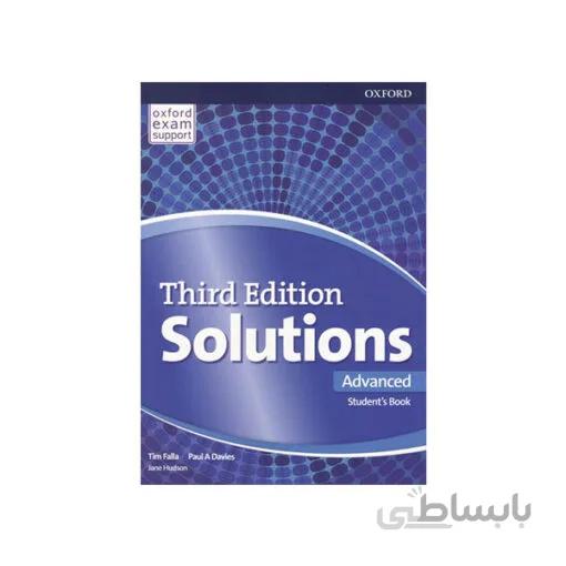 solutions advanced student book third edition +qrکتاب گلاسه
