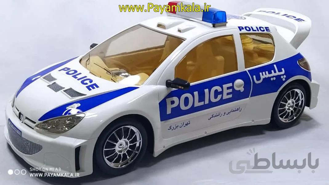 پژو 206 پلیس راهور (PEUGEOT 206) بزرگ (1:12) پلاستیکی