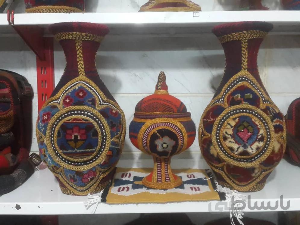 گلدان سفالی جاجیم کد ۱۰۱۹۸۰