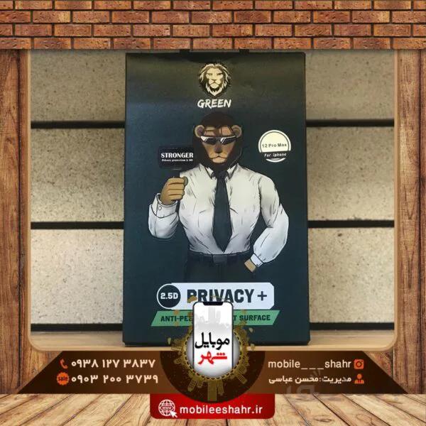 گلس پرایوسی پلاس گرین مدل Glass Privacy Plus Green 12ProMax