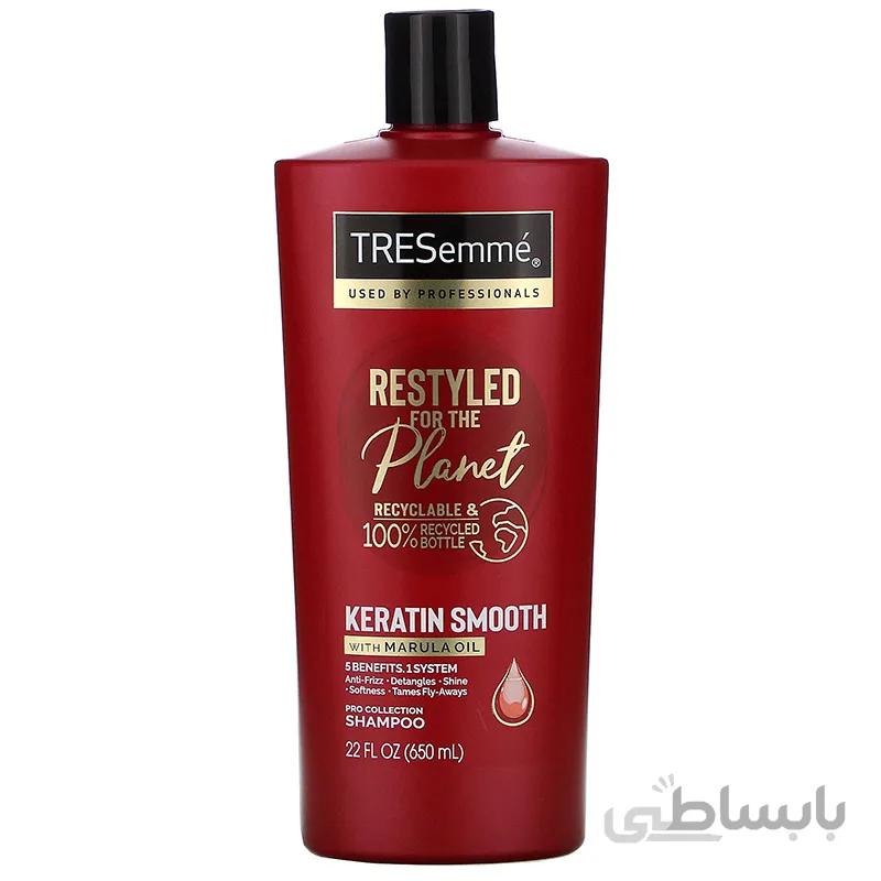 شامپو کراتینه و ضد وز ترزمه 650 میل آمریکایی Tresemme Keratin Smooth Anti Frizz Shampoo