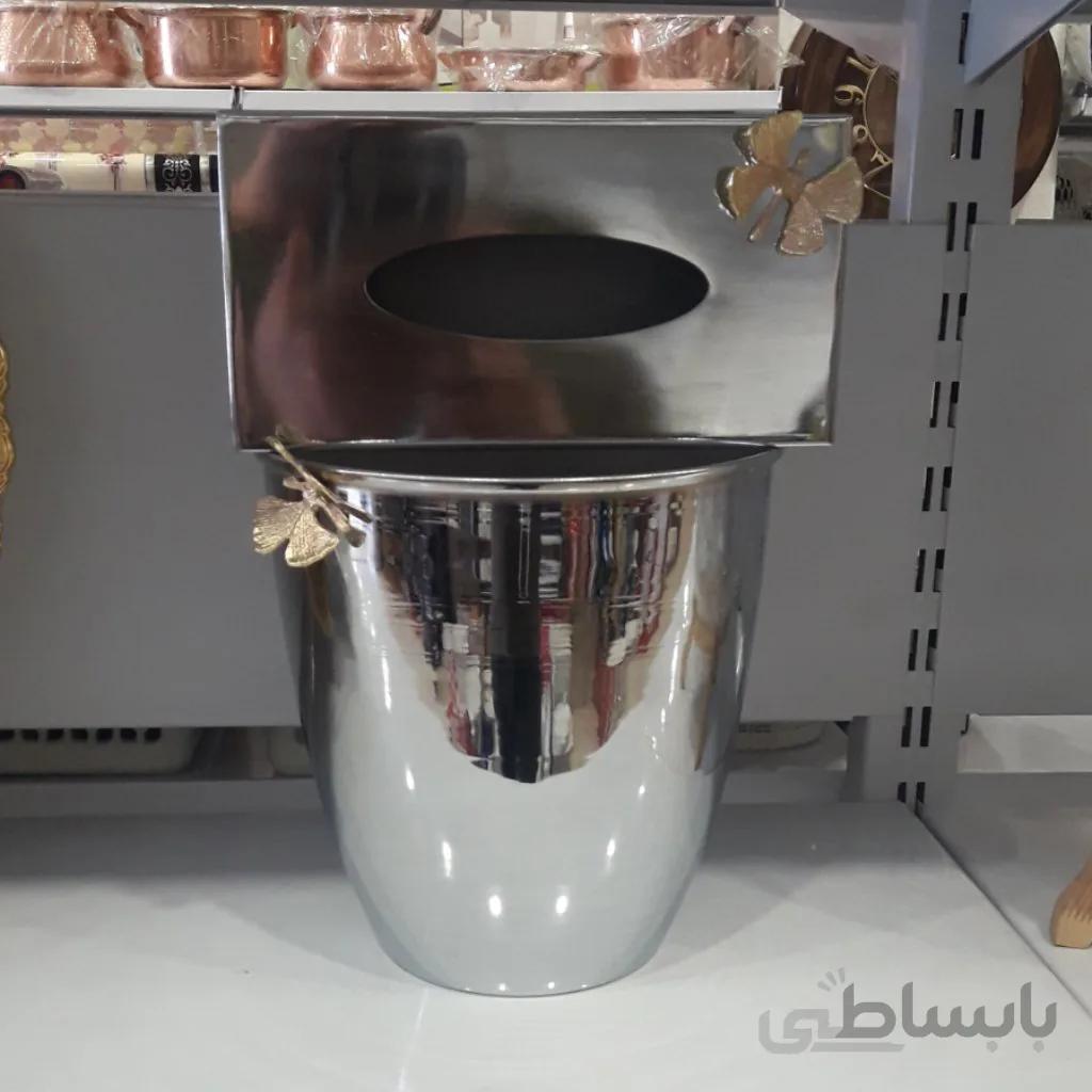 سطل وجادستمال مارال فلزی