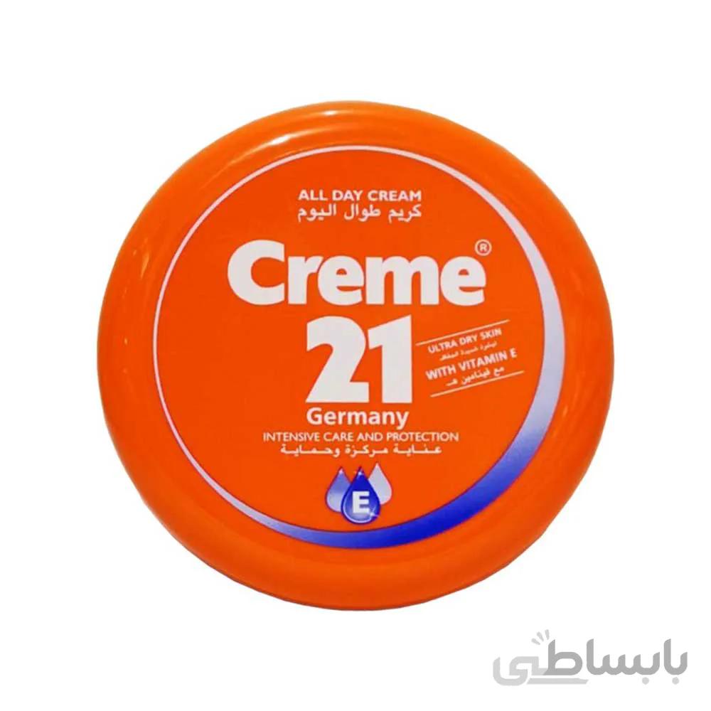کرم مرطوب کننده دست و صورت 21 all day cream در حجم 150 میلی لیتر ا all day cream 21 for ultra dry skin 150ml