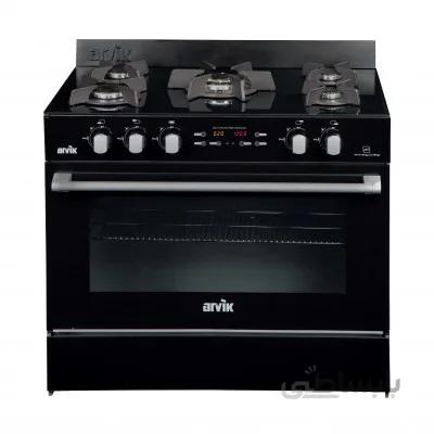 اجاق گاز طرح فر آرویک مدل 541BG - مشکی ا Arvik