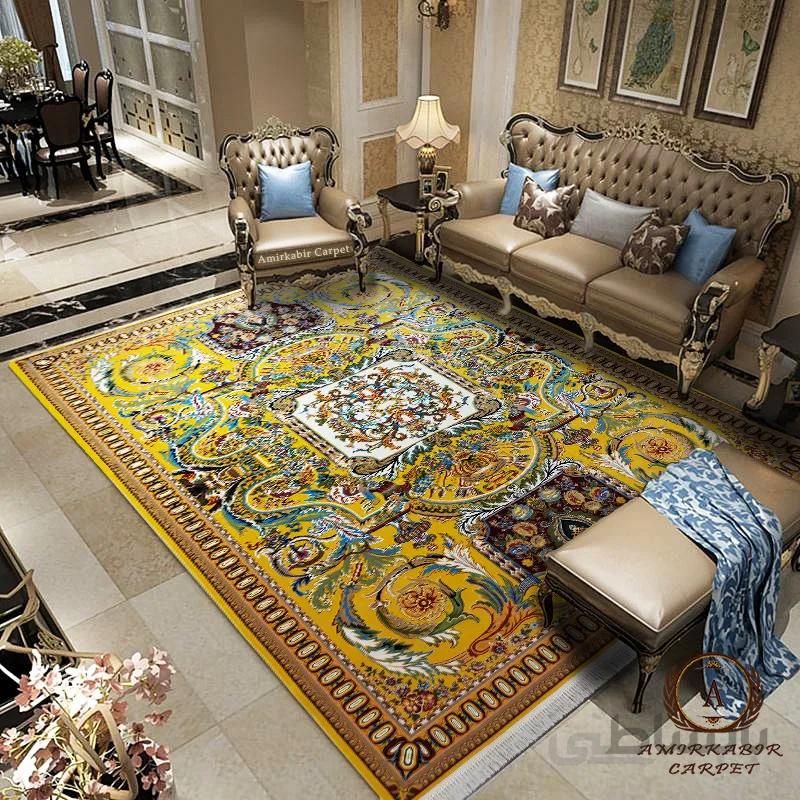فرش طرح فرانسوی طلایی 1200 شانه