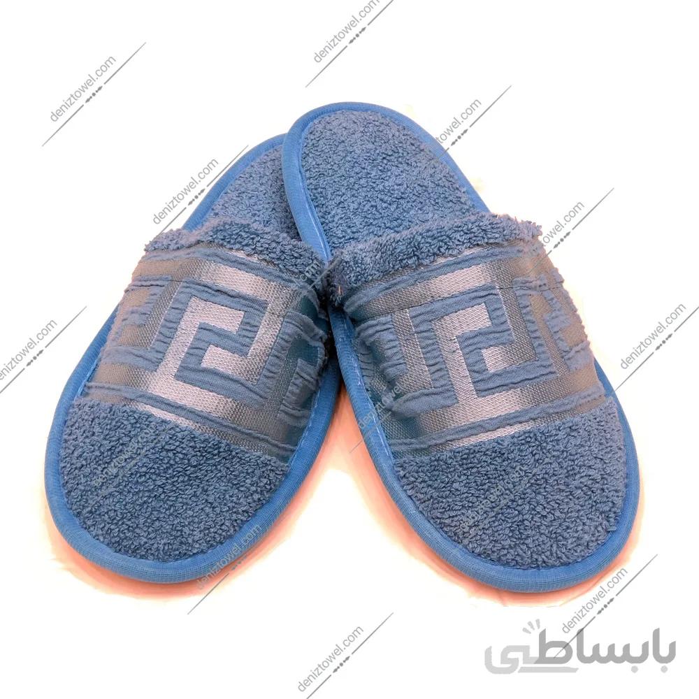 دمپایی حوله بهار آبی