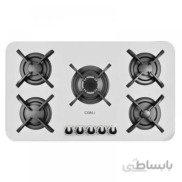 اجاق گاز ۵ شعله شیشه‌ای کن مدل IG-8517 ا Can Gas Hob model IG-8517