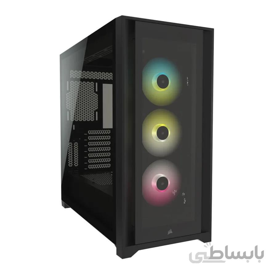 کیس کورسیر iCUE 5000X RGB ا CORSAIR iCUE 5000X RGB Tempered Glass Mid Tower Case