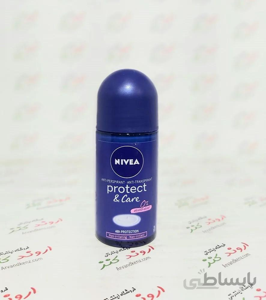 رول ضد تعریق زنانه نیوآ NIVEA مدل Protect And Care حجم 50 میلی لیتر