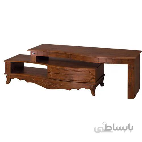 میز منحنی تلویزیون سامسونگ مدل R714 آنتیک کاج Tv Stand R714 Antique Kaj Curve