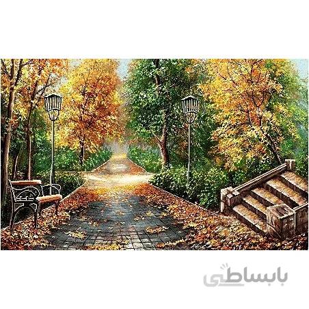 نخ و نقشه تابلو فرش طبیعت کد 76