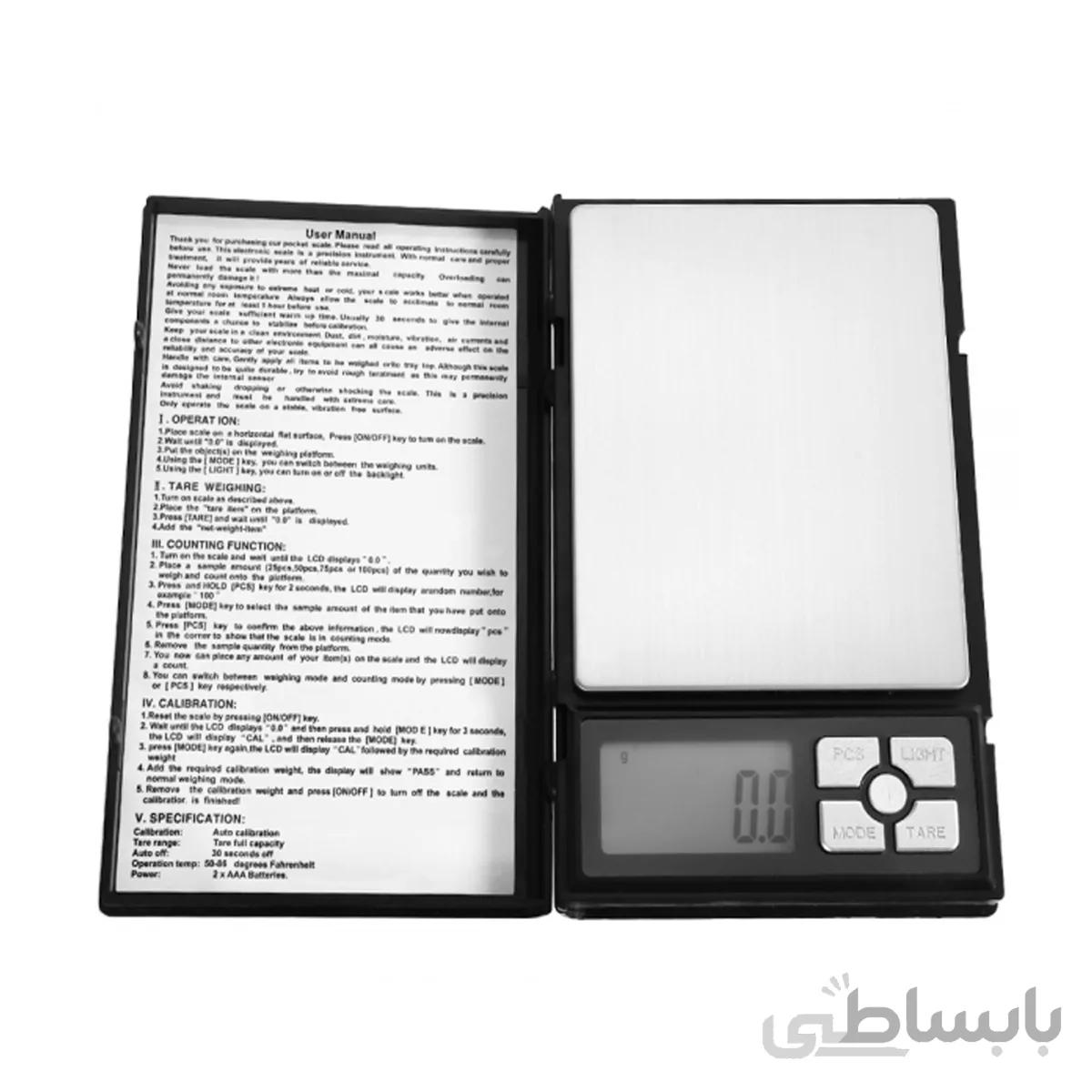 ترازو دیجیتال 2000 گرمی سری نوت بوک ا Digital Scale