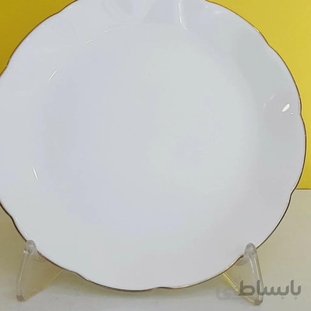 پیش دستی داماس لب طلا گرد