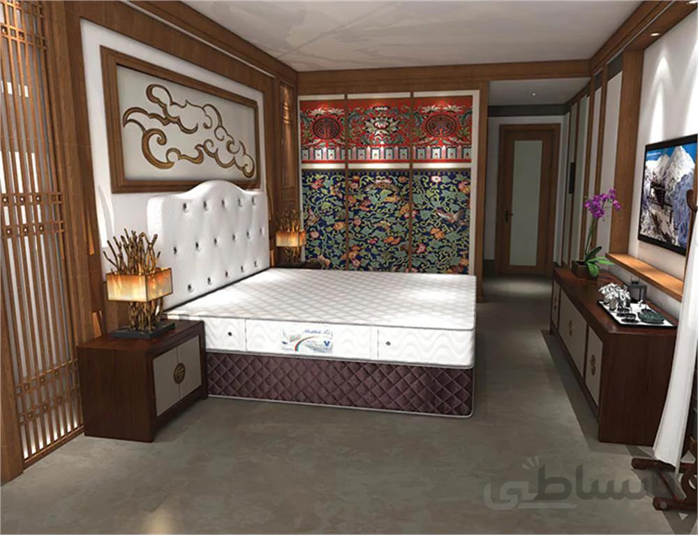 تشک خوشخواب طبی-فنری آراکس کلاس 2- حیدر خواب- فنر ترکیه- پارچه پفکی طرح ترک- ابعاد 3.5* 3.5 ا Spring Mattress - Arax class 2 - heydarkhab - Turkish spring - Turkish design cloth - Dimensions 3.5*3.5