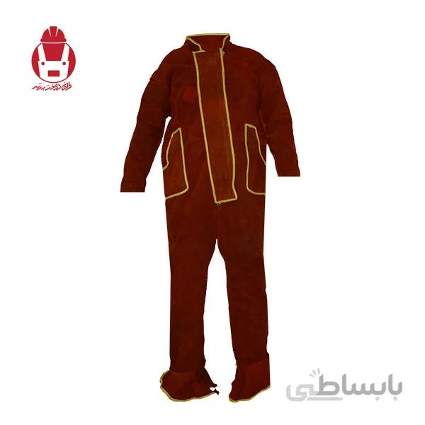 لباس یکسره چرم جوشکاری ضد ذوب