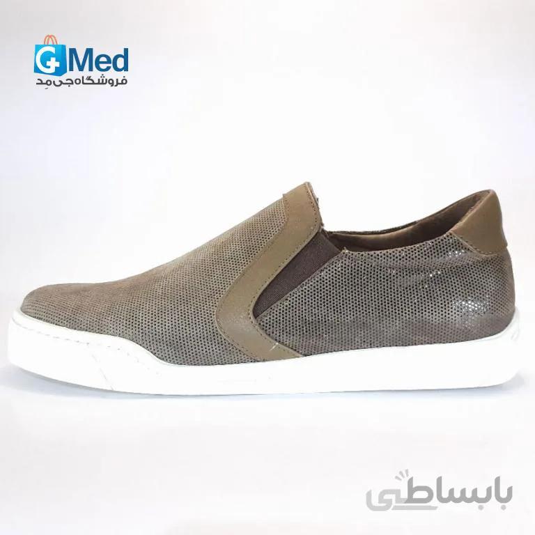 کفش چرم طبی زنانه پاتکان کد ۱۱۰۰- رنگ ویزون
