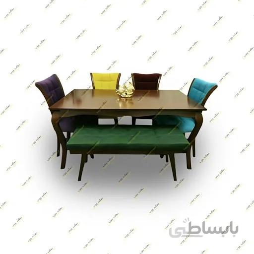 میز ناهار خوری مدل سون نیمکت دار