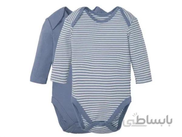 بادی آستین بلند نوزادی(۲تا۶ماه)(پک دوتایی) کد 851294