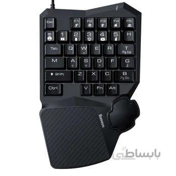 کیبورد مخصوص بازی بیسوس مدل Baseus Gamo GK01 Gaming Keyboard ا Baseus Gamo One-Handed Gaming Keyboard black GMGK01-01