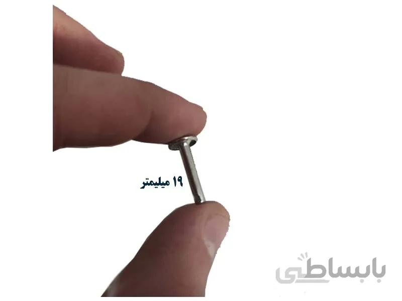 پرچ زیر و رو کف 9 پایه 19 دو رو رنگ کروم