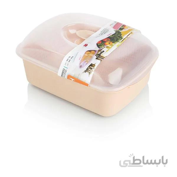ظرف درب دار سه پارچه فانتزی پلاستیکی کوچک هوم کت مدل سپیده