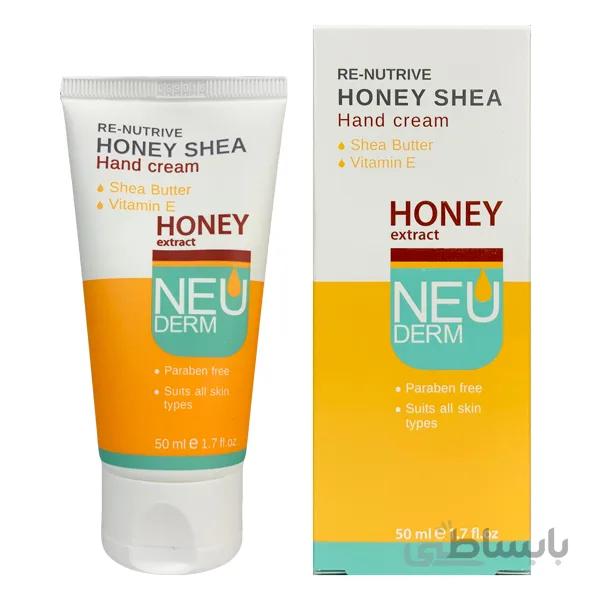 کرم دست نئودرم مدل Re-Nutrive Honey Shea حجم 50 میل ا Neuderm Re-Nutrive Honey Shea Hand Cream 50ml