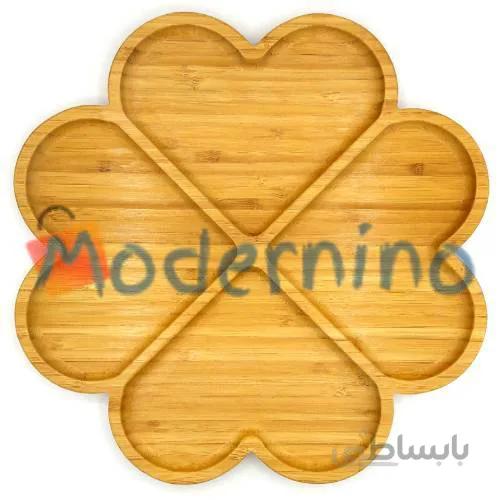اردو خوری بامبو طرح گل 4 قلب بزرگ