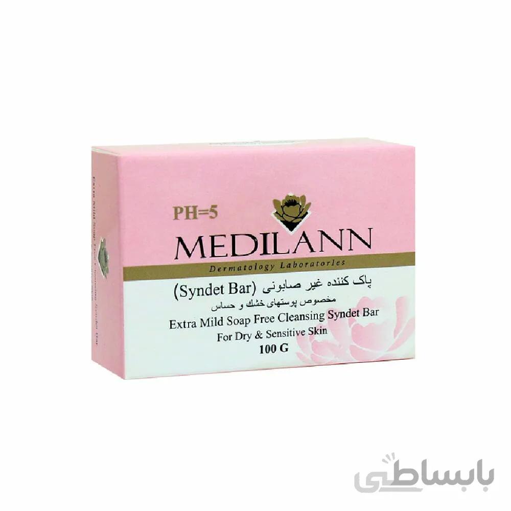 پاک کننده غیر صابونی پوست خشک و حساس مدیلن ا Medilann Cleansing For Dry & Sensitive Skin Bar