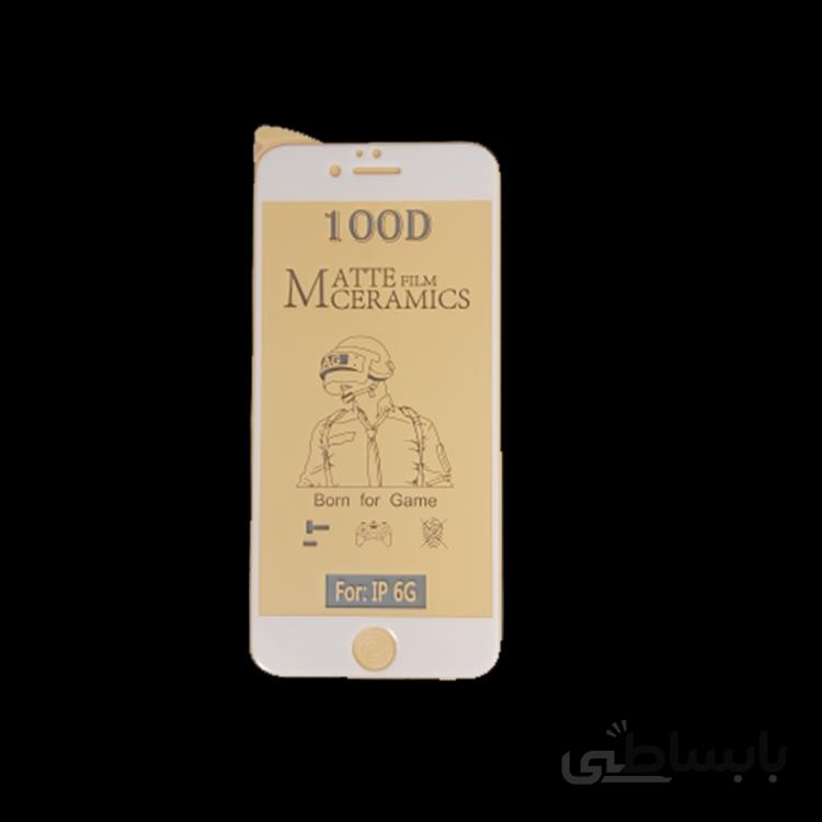 محافظ صفحه سرامیکی ایفون 6s مات سفید و مشکی