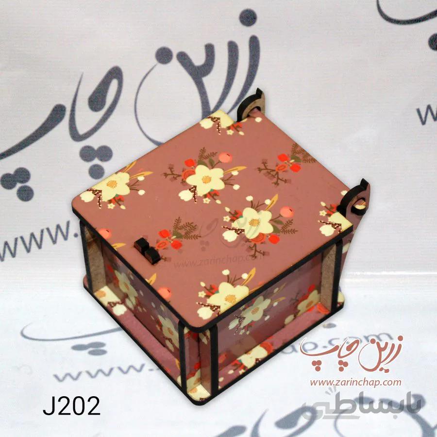 جعبه انگشتر MDF با درب لولایی کد J202