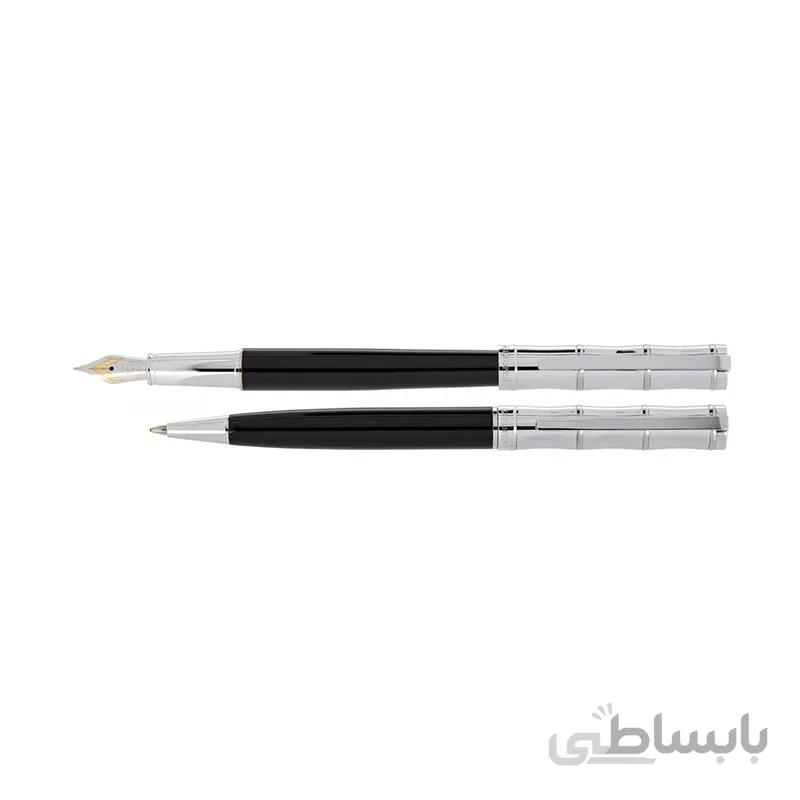 ست خودکار و خودنویس یوروپن AMAZON نیمه کروم مشکی