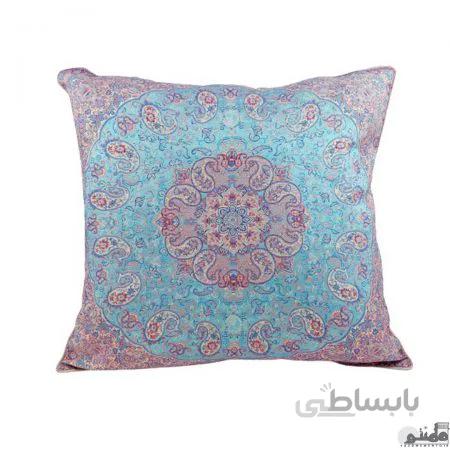 جفت روکش کوسن ترمه طرح سپهر رنگ آبی