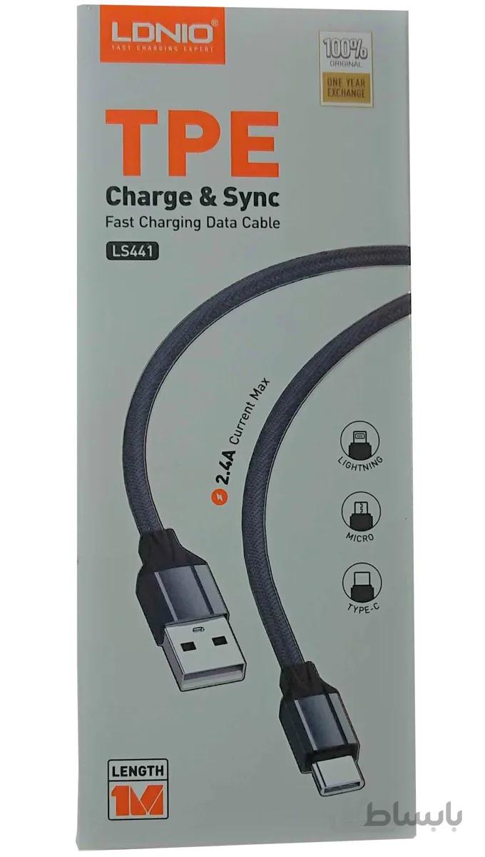 کابل شارژ LDNIO مناسب برای انواع گوشی ها 2.4 امپر
