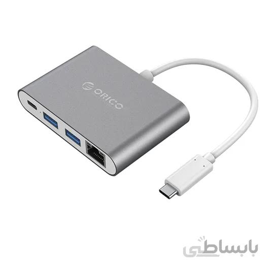 هاب و تبدیل Type-C به شبکه مدل ORICO RCR2A