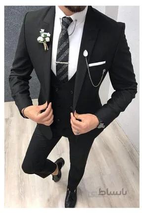 خرید انلاین کت و شلوار مردانه ترک برند Tempee رنگ مشکی کد ty217827350