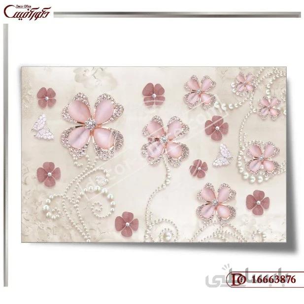 پوستر دیواری گل سه بعدی 3876 ا 3D flower wall poster 3876