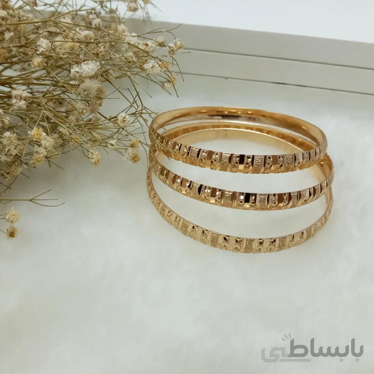 النگو طرح طلا مدل خط و آینه