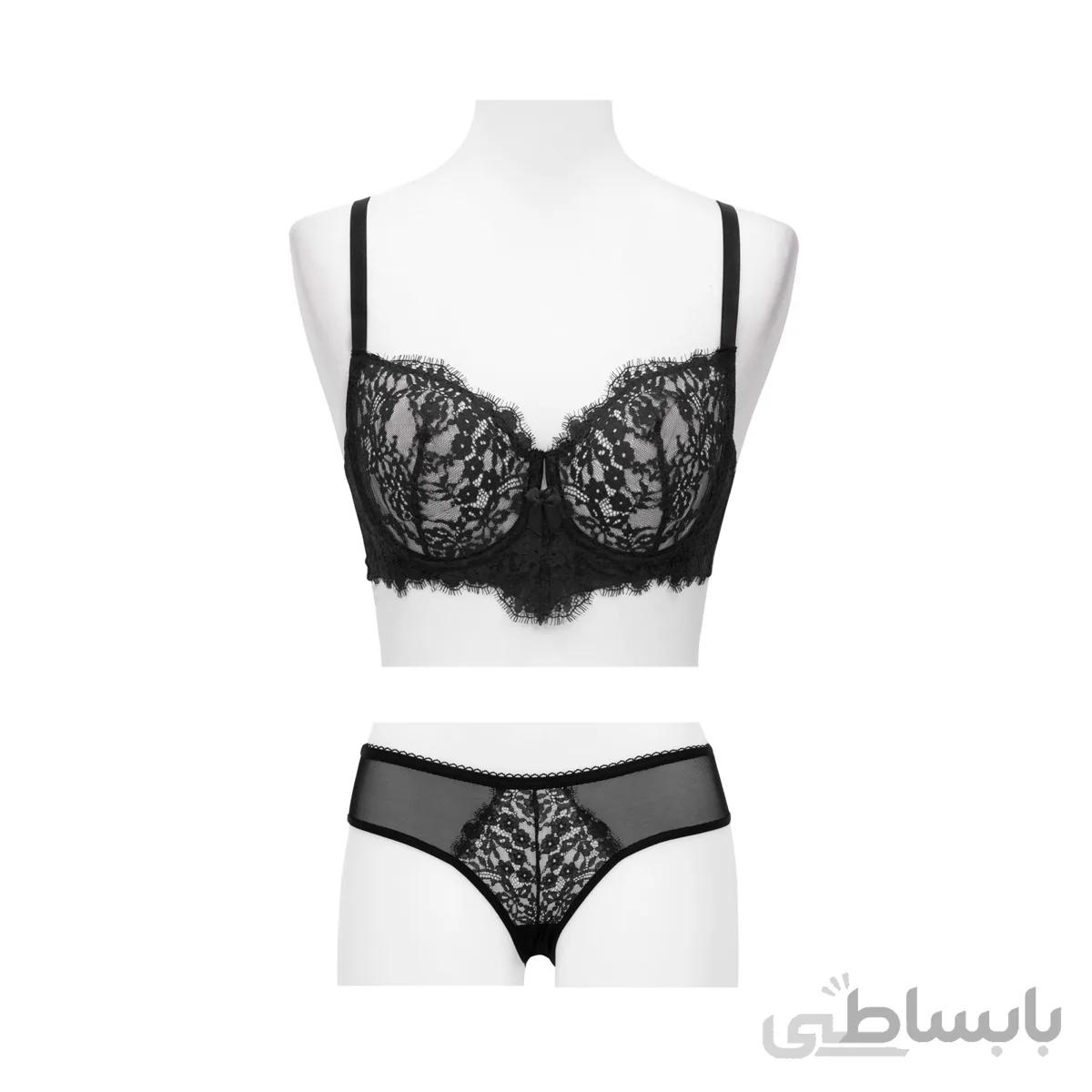 ست شورت و سوتین تور مژه ای ELLE VIDA 99