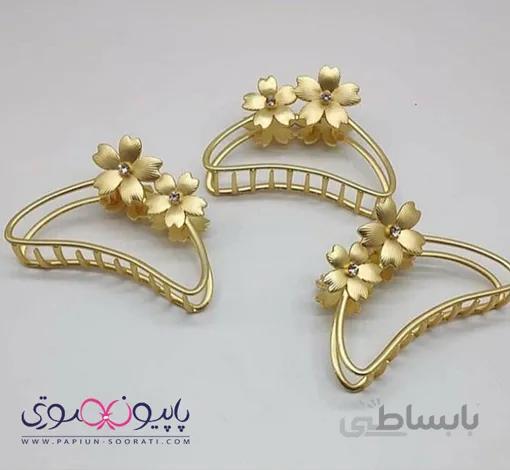 کلیپس فلزی طرح دوگل طلایی