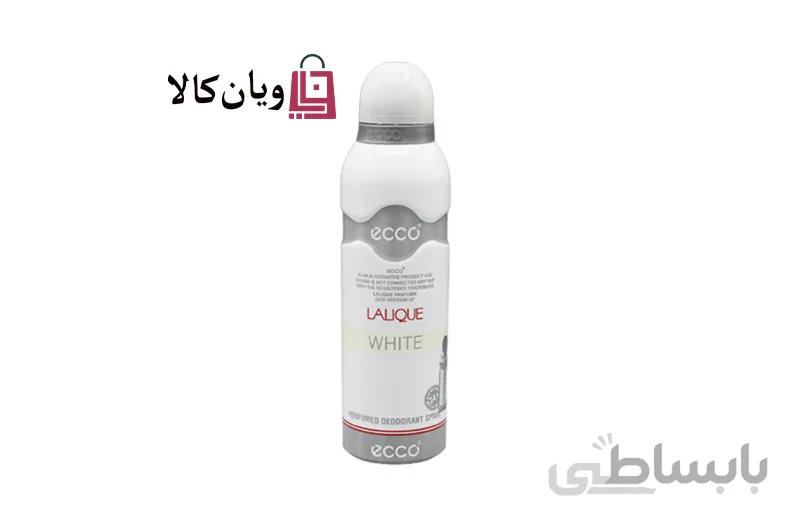 اسپری مردانه اکو ecco مدل لالیک وایت حجم 200 میلی لیتر