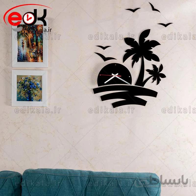 ساعت دیواری فانتزی طرح ساحل در پنج رنگ