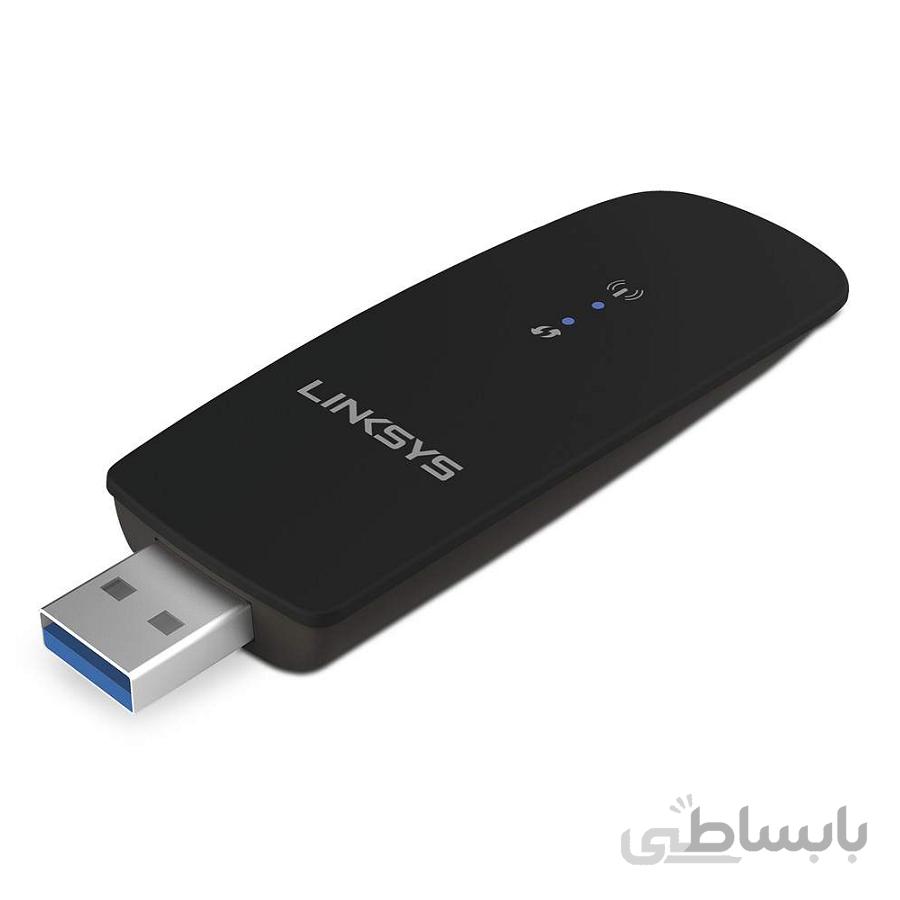 کارت شبکه دو بانده بی سیم لینک سیس مدل دبلیو یو اس بی 6300 ا کارت شبکه لینک سیس WUSB6300-EK Wireless AC1200 Dual-Band USB Adapter