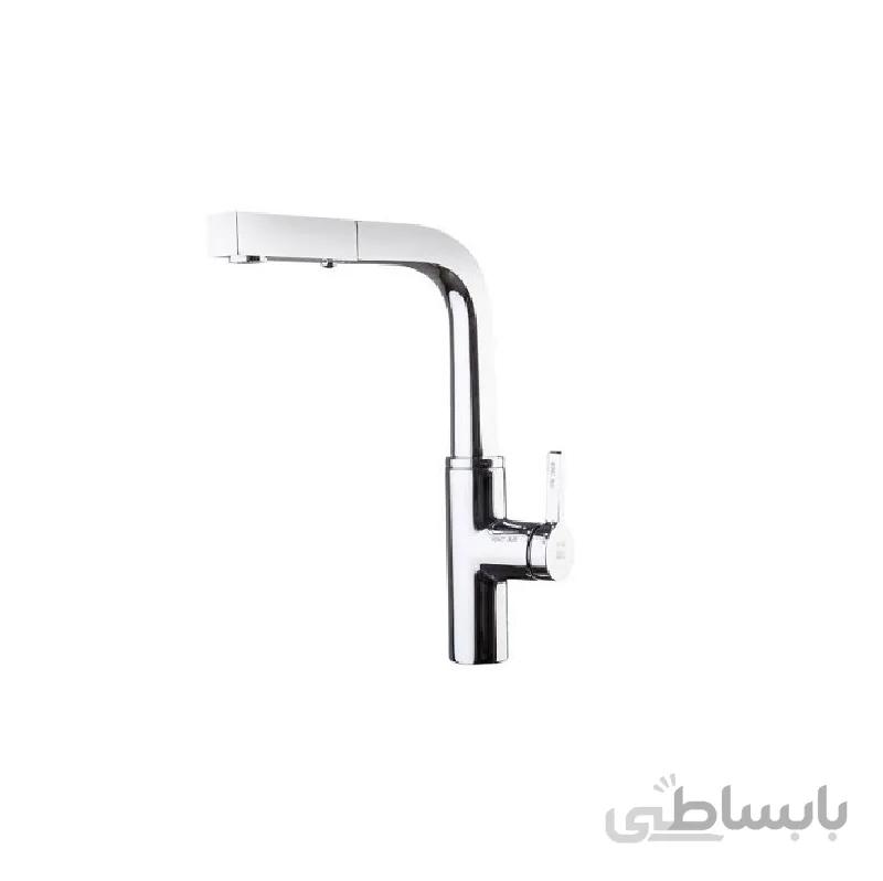 شیر ظرفشویی شلنگدار kwc مدل اوا کروم
