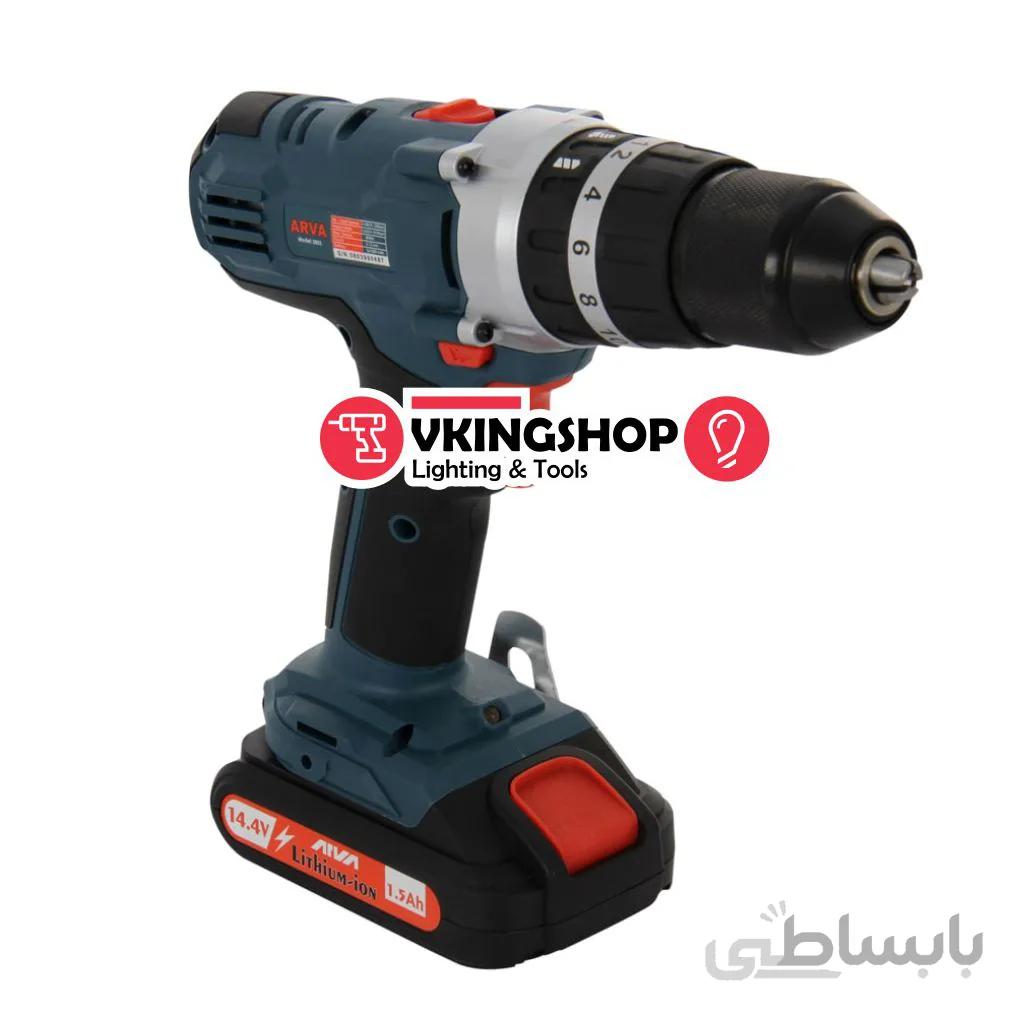 دریل شارژی 14/4 ولت چکشی لیتیوم آروا مدل 5803