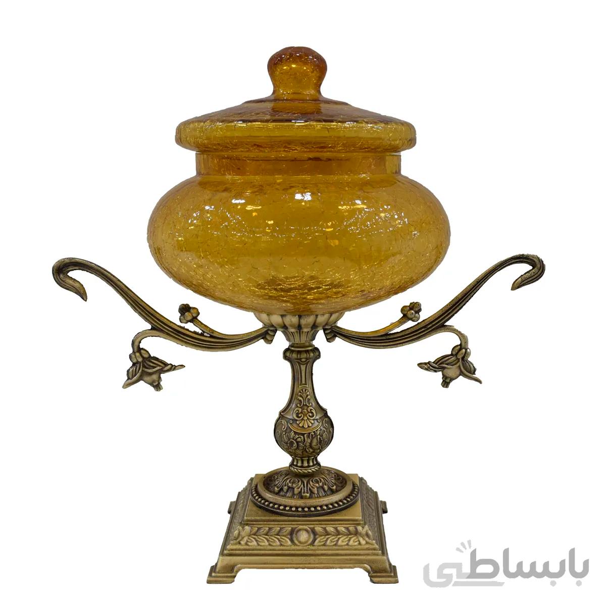 شكلات خوري دسته دار آبگز عسلی پایه برنز